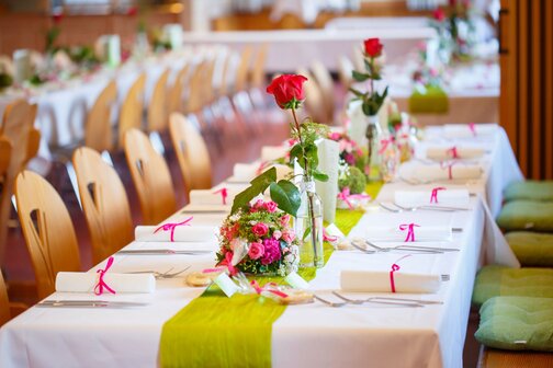 Gedeckter Tisch im Gasthaus Stern Bad Waldsee