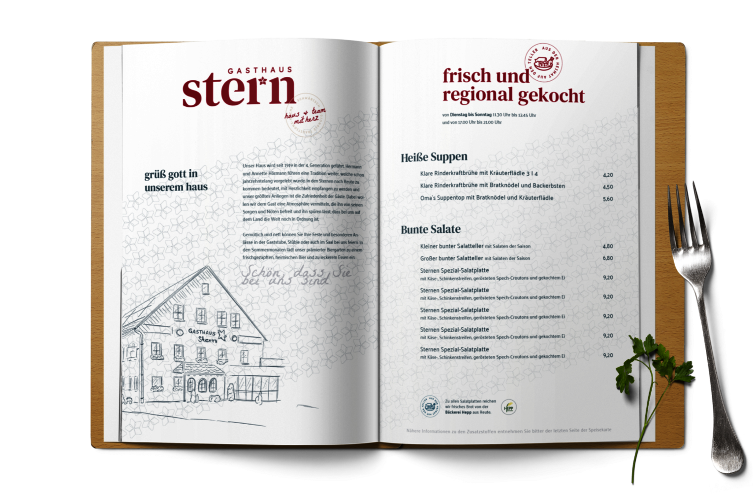 Speisekarte Gasthaus Stern Bad Waldsee